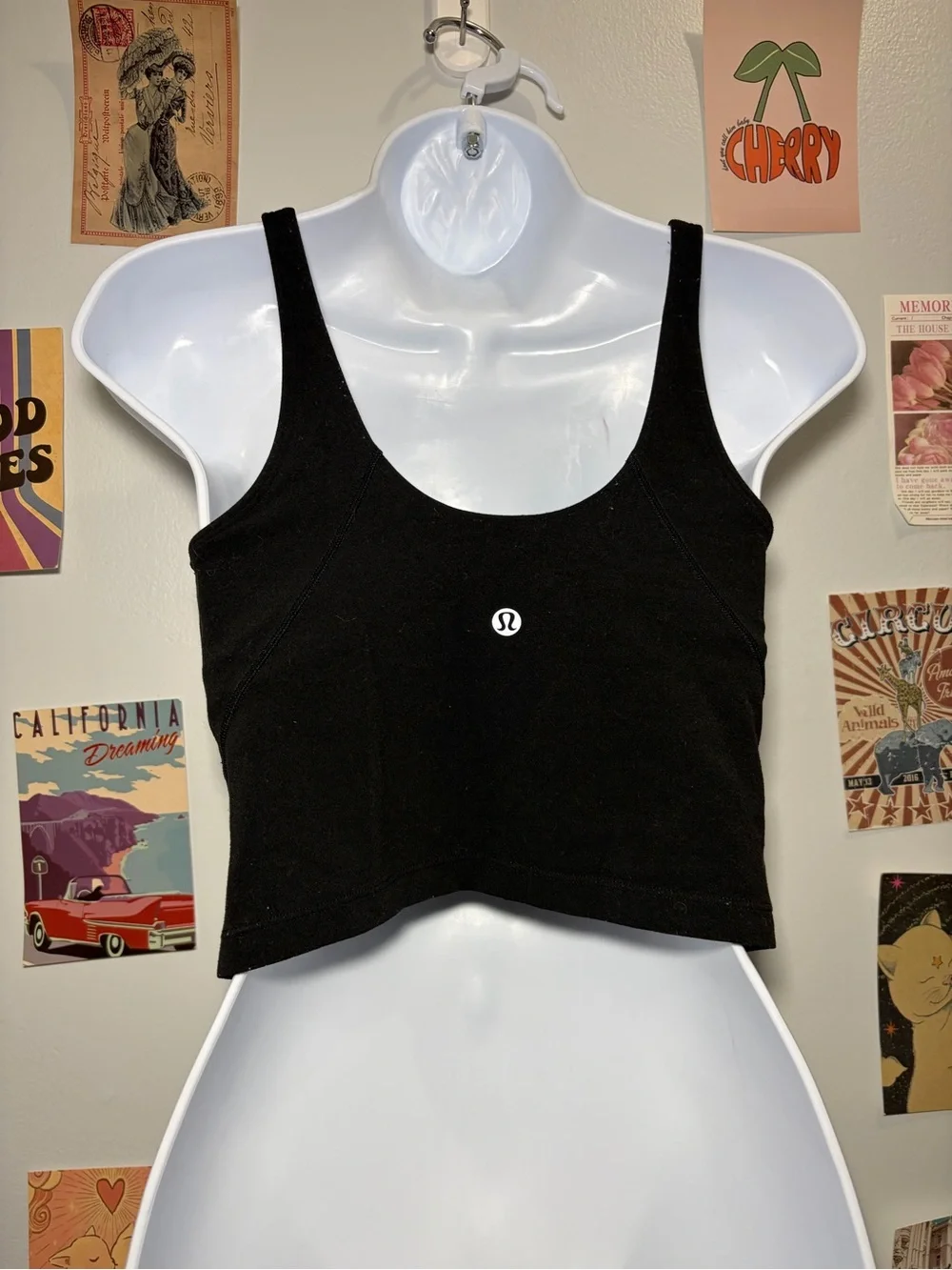 lululemon athletica Black Cropped Tank Top